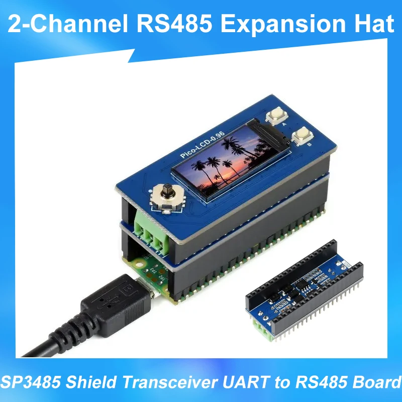 Modulo Di Espansione Rs485 A 2 Canali Hat Breakout Shield Per Raspberry Pi Pico Sp3485 Ricetrasmettitore Uart A Rs485Board Accessori