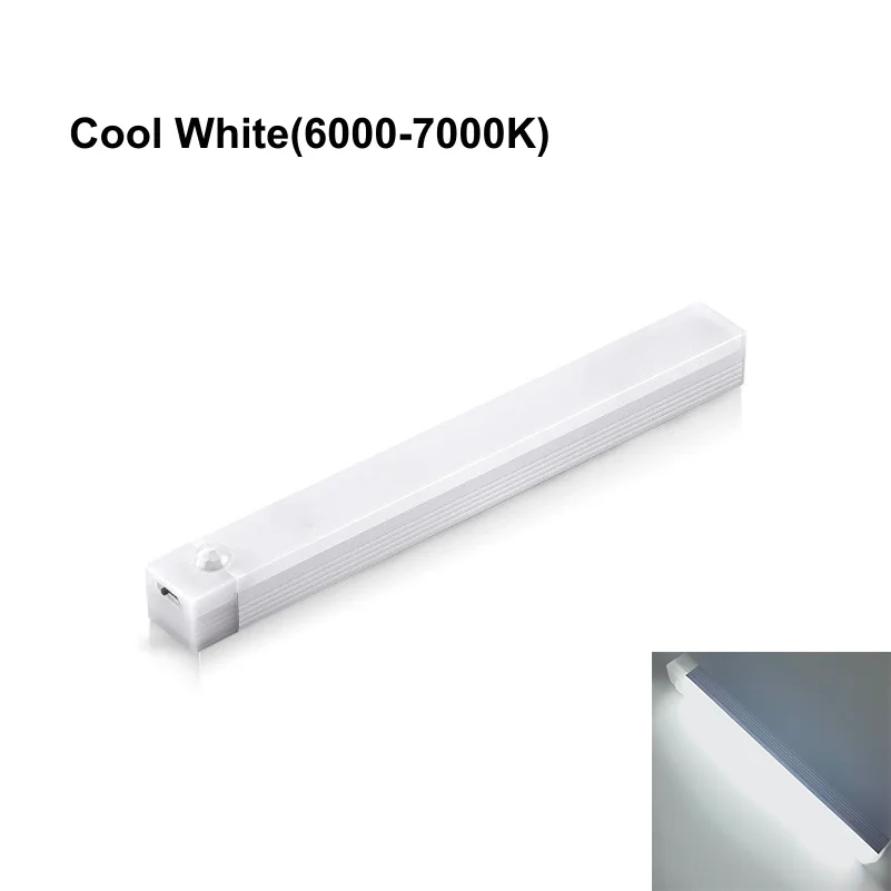 thumbnail image 1 of Barra de luces LED con sensor de movimiento, recargable por USB, luz nocturna portátil de inducción para armario, cocina, habitación, armario y pasillo, 1 of 5