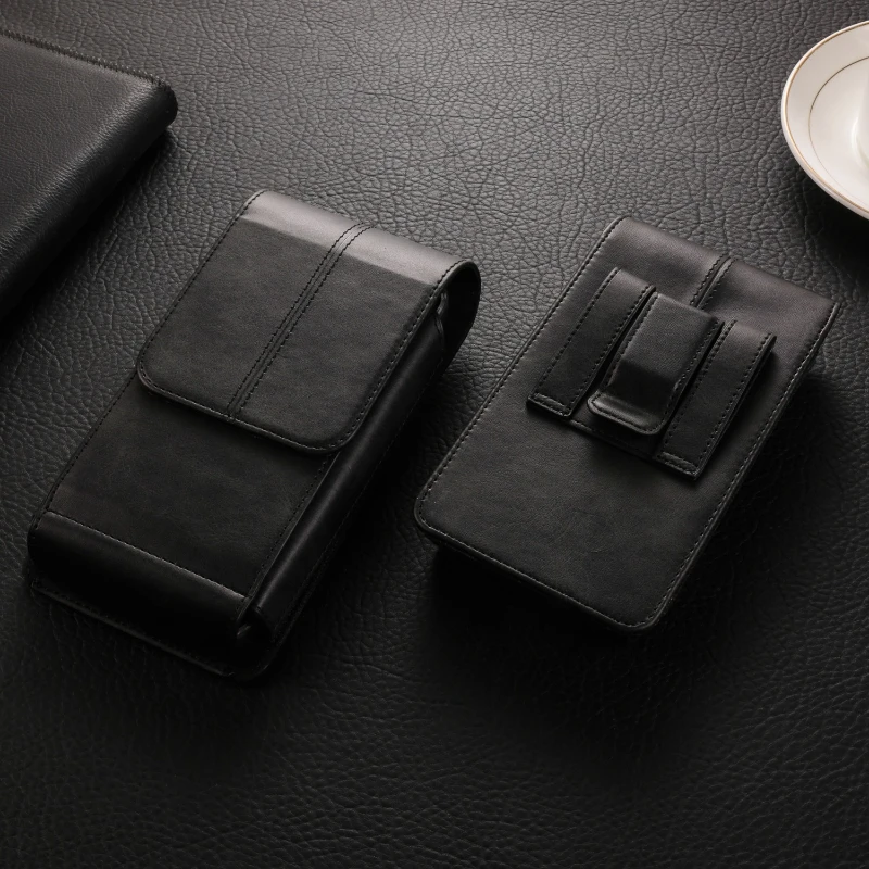 Universal PU Leather Mobile Phone Holster with Card Slots