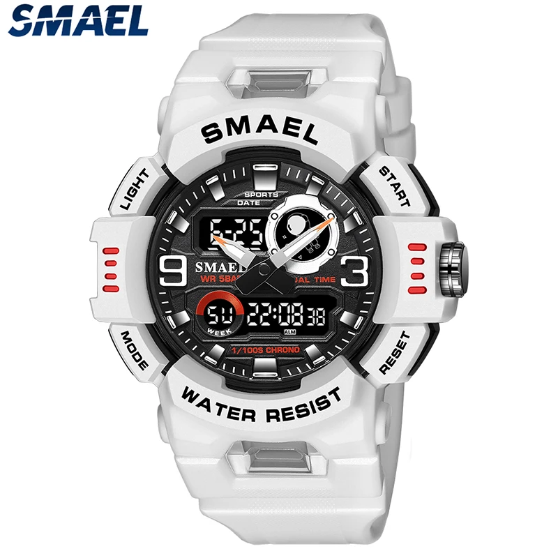 Smael 8063 Sport Watch Men 5atm Waterproof Alarm Chronograph Stopwatch