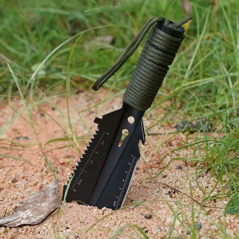 2026 New Outdoor Adventure Treasure Hunt Portable Sappers Shovel Stainless Steel Multifunctional Hand-held Small Digging Shovel