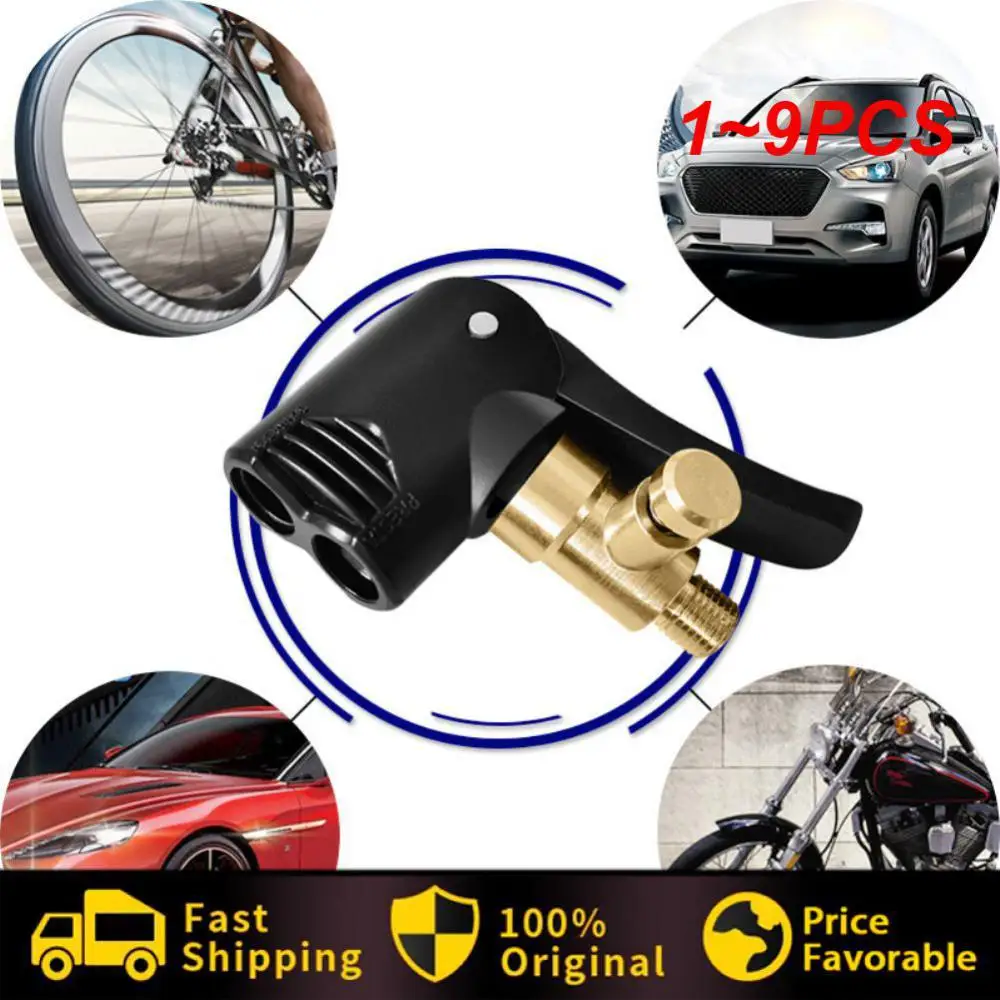 

1 ~ 9 шт. воздушная насадка, латунный портативный надувной насос, велосипедный воздушный патрон для шин, соединительный клапан насоса, адаптер для колеса шины
