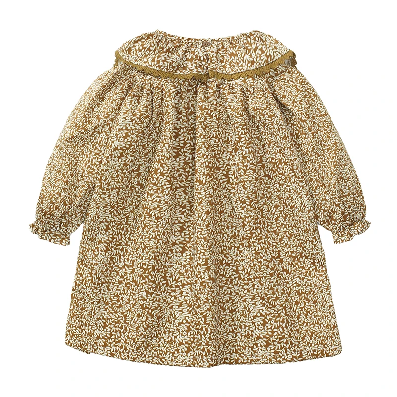 2025 Autumn New Children's Dresses Casual Girls Kids Clothes Children's Clothing Turndown Collar Long Sleeves Dress
