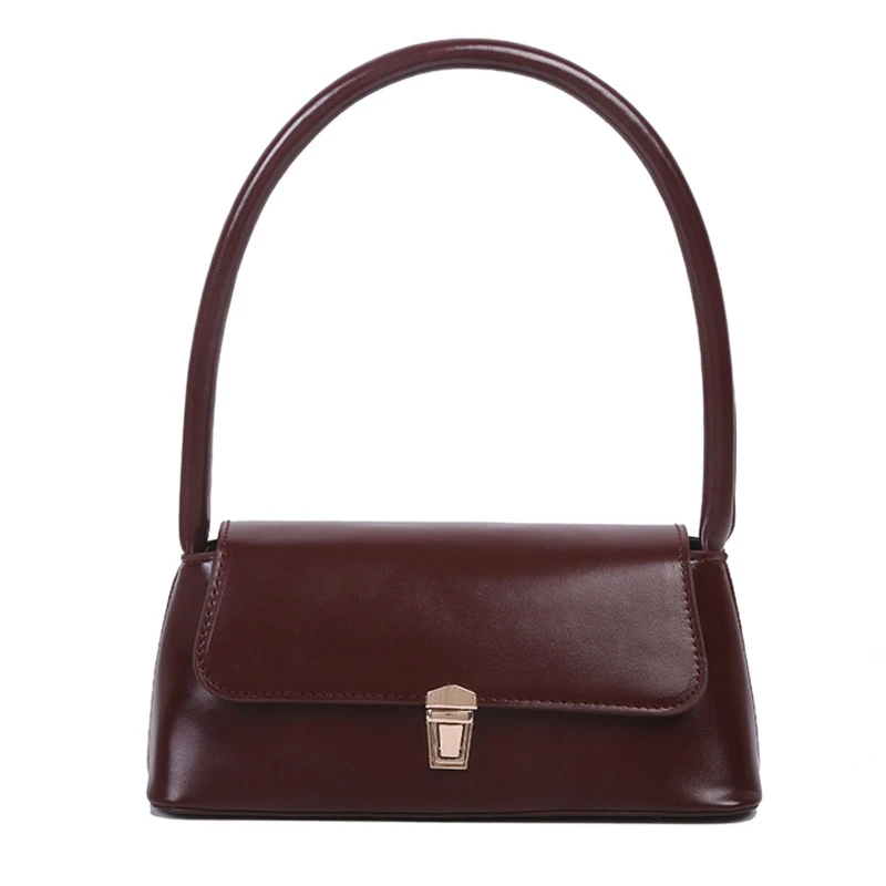 Women Underarm Bag Vintage PU Leather Ladies Small Shoulder Bags Female Tote Purse Handbags Top Handle Bag