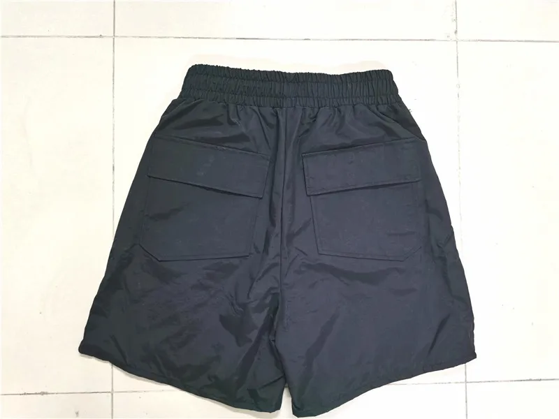 best men's casual shorts 22FW NEW hip-hop RHUDE Shorts Men Women 1:1 High Quality Logo Rhude Washed Black red Splicing Mesh Breeches Shorts smart casual shorts mens