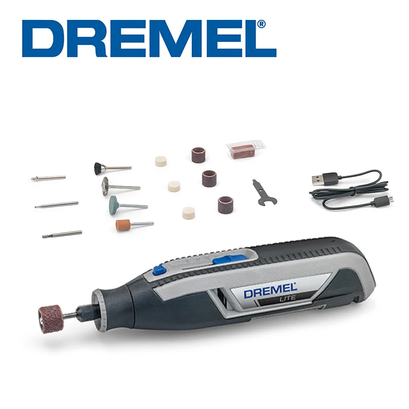 Dremel LITE 7760 Mini Grinder Rechargeable Wireless Polisher Rotary Tool  Kit 4-Speed Engraver Electric Grinder Cutting Machine