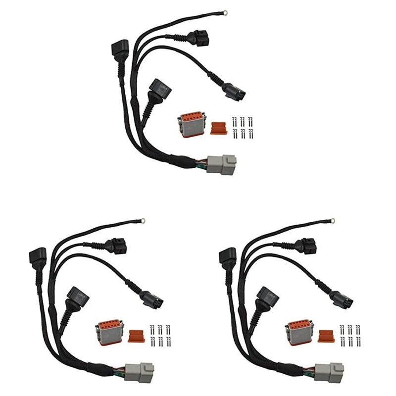 

3X 1.8T Ignition Coil Wiring Harness Loom For 1997-2006 TT A4 Quattro Golf Jetta Passat Beetle 1.8L Turbocharged