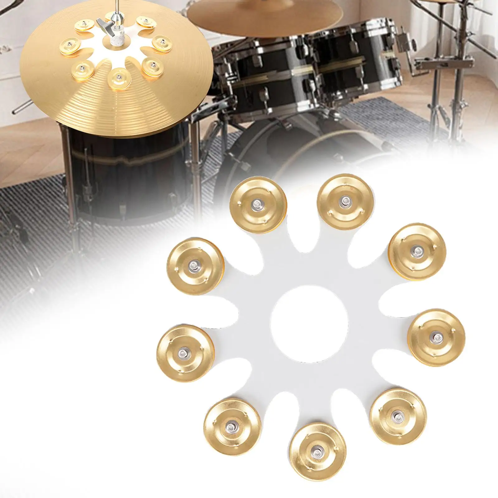 Hi Hat Tambourine Drum Cymbals Musical Instrument Accessories Sturdy Easy