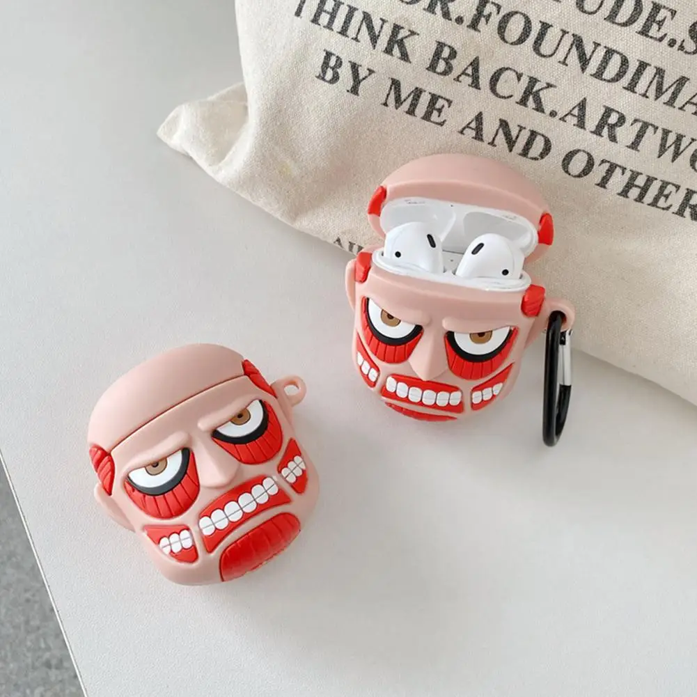 

Earphone Case for AirPods 1/2/3/Pro Soft Silicone 3D Cartoon Attack on Titan Wireless Bluetooth Headphone Protective Cover