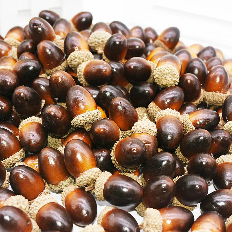 10/20/50pcs Artificial Mini Acorns Fake Foam Fruit And Vegetables Berries Flowers Merry Christmas Tree Decoration New Year Noel