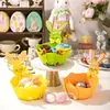 Creative Easter Display Bowls 16*7.5cm Lovely Rabbit Shaped Snacks Storage Tray for Festival Parties Tabletop Decoration 5
