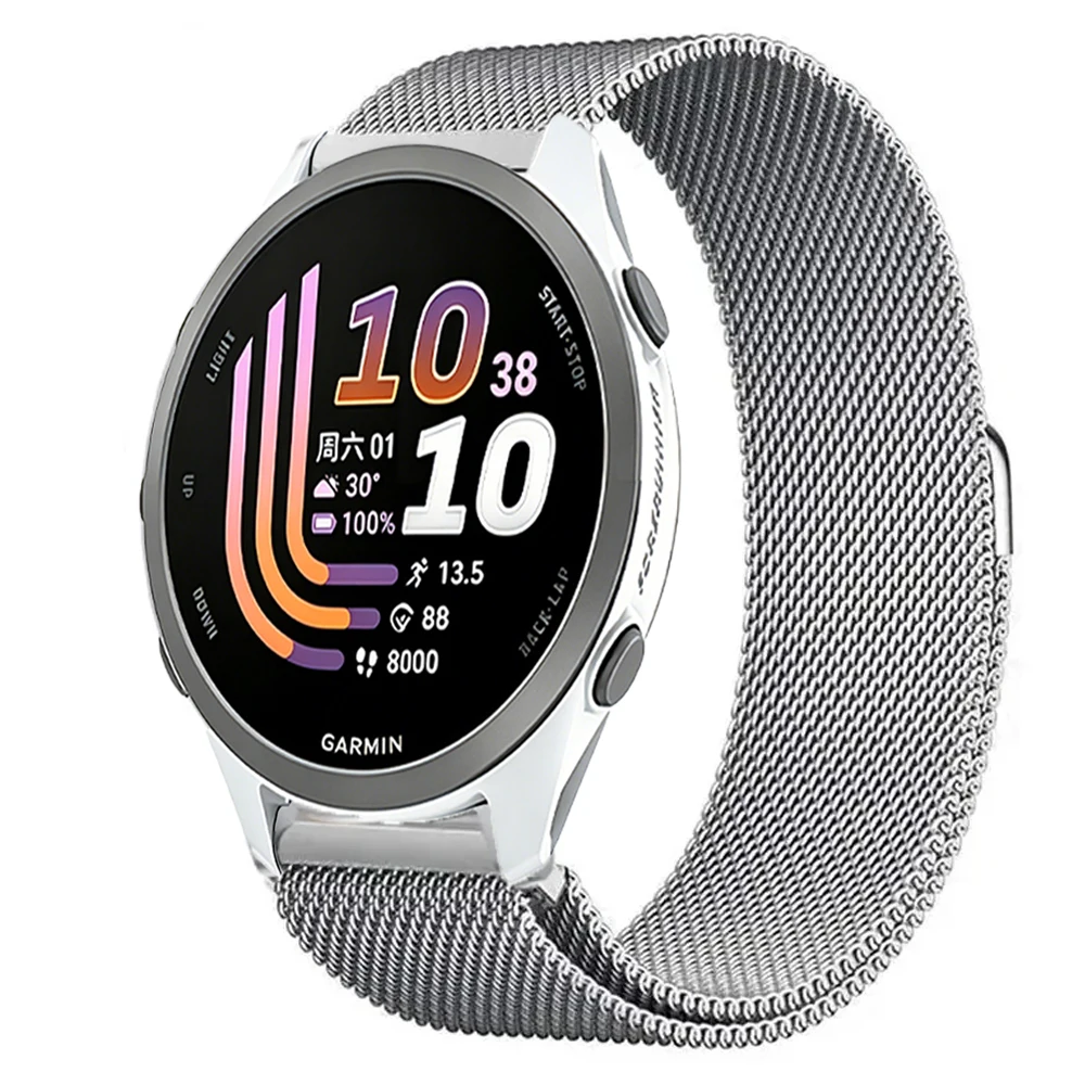 Elegant Magnetic Metal Milanese Loop Bracelet - Universal Fit 22mm & 20mm Strap