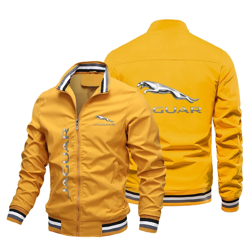 Men Jacket Jaguar Car Printed Motorcycle Jacket Casual Windbreaker Sweatshirt Jaguar Men Clothing Custom casual men jacket