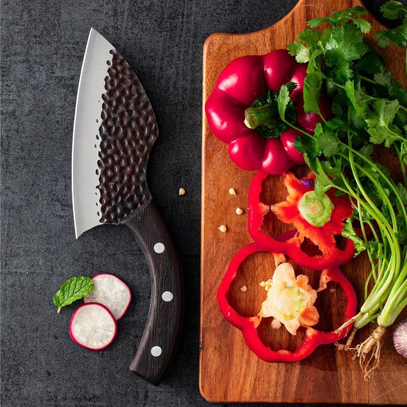 

Многофункциональный нож scimitar, маленький кухонный резец для мясника, острый, из стали 5Cr15Mov