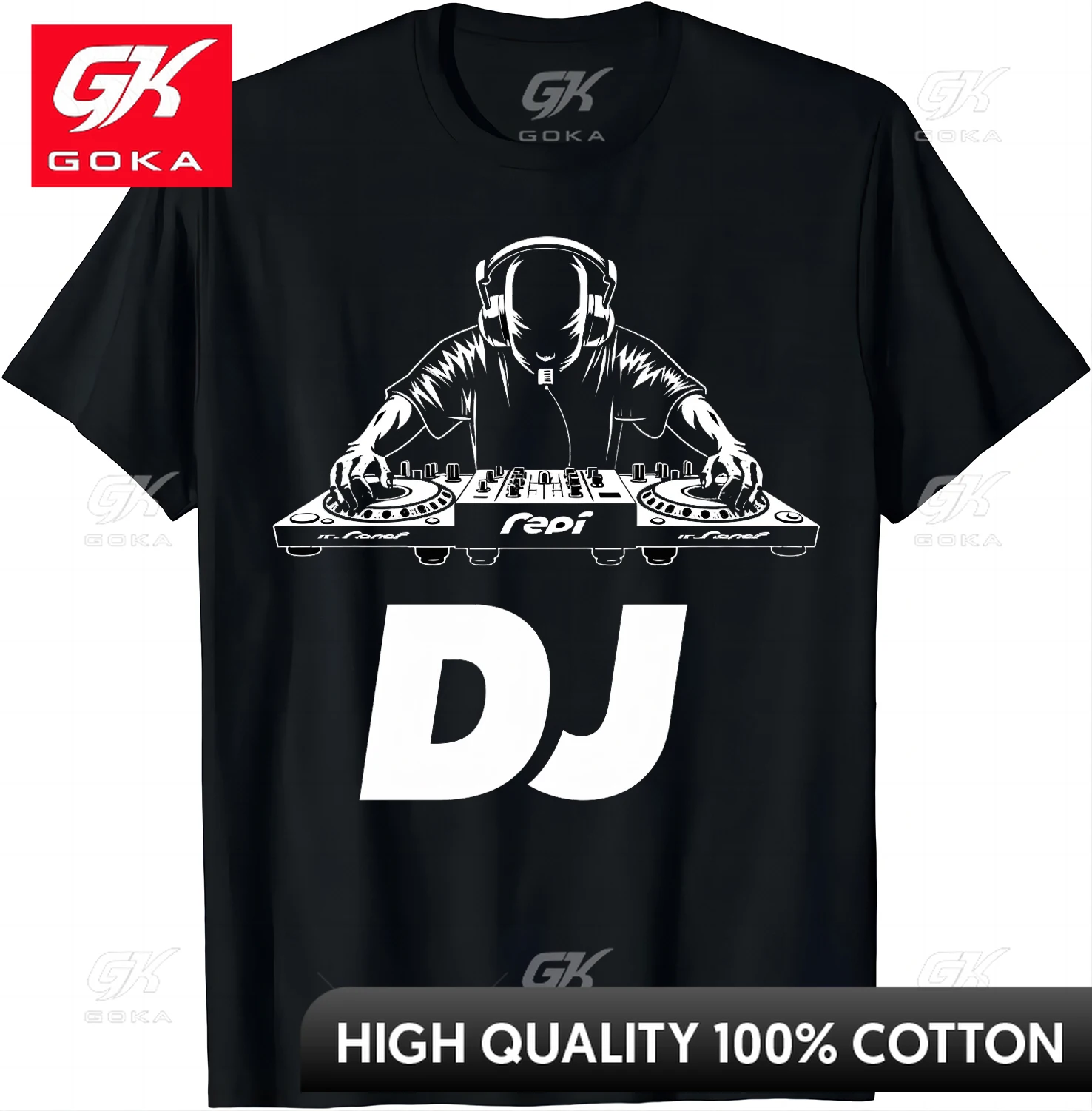 Camiseta elegante de DJ Mix Master con música a tu alcance, camisetas de algodón, camisetas gráficas, ropa para hombre y mujer, camisetas, camisas, ropa urbana