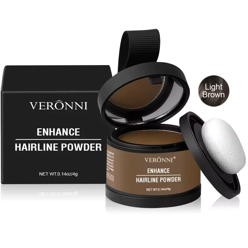 Black Hairline Concealer Powder - Instant Color & Waterproof Coverage for Natural-Looking Roots