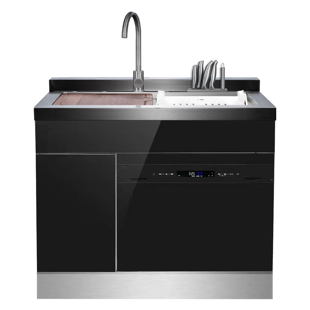 Stainless Steel Modern Luxury Smart 3-in-1 Built-in Dishwasher Kitchen Sink 2