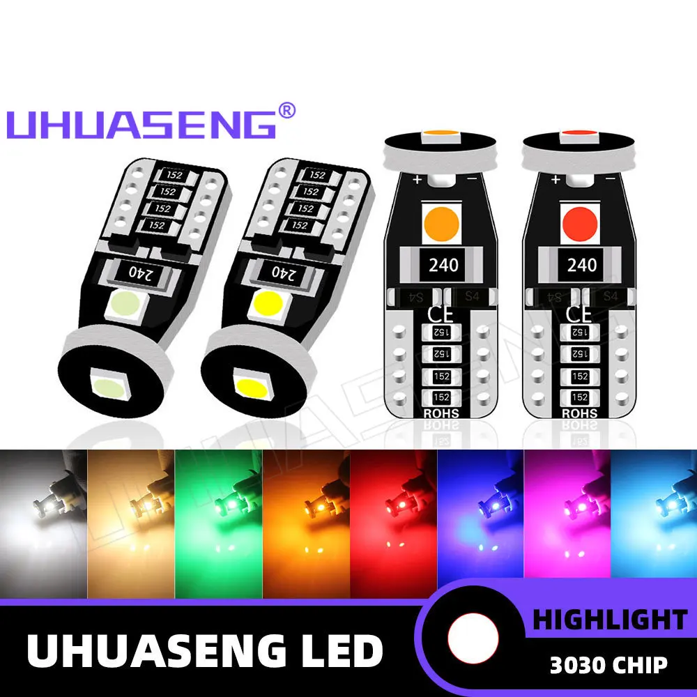 UHUASENG 194 LED 3030 자동차 인테리어 번호판, 트렁크 돔 신호 주..