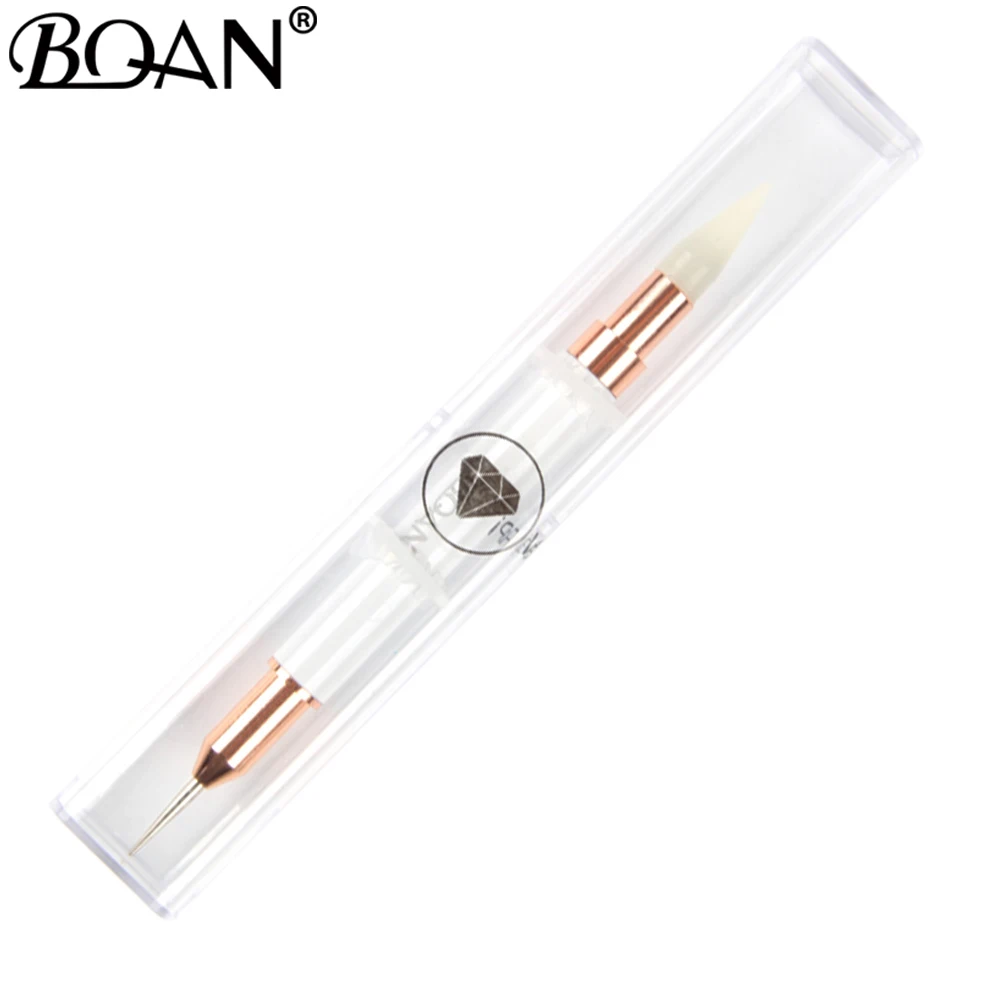 BQAN 1 Pc Dual-ended Dotting Pen Rhinestone Studs Picker Wax Pencil Crystal Beads Handle Nail Art Tool 3