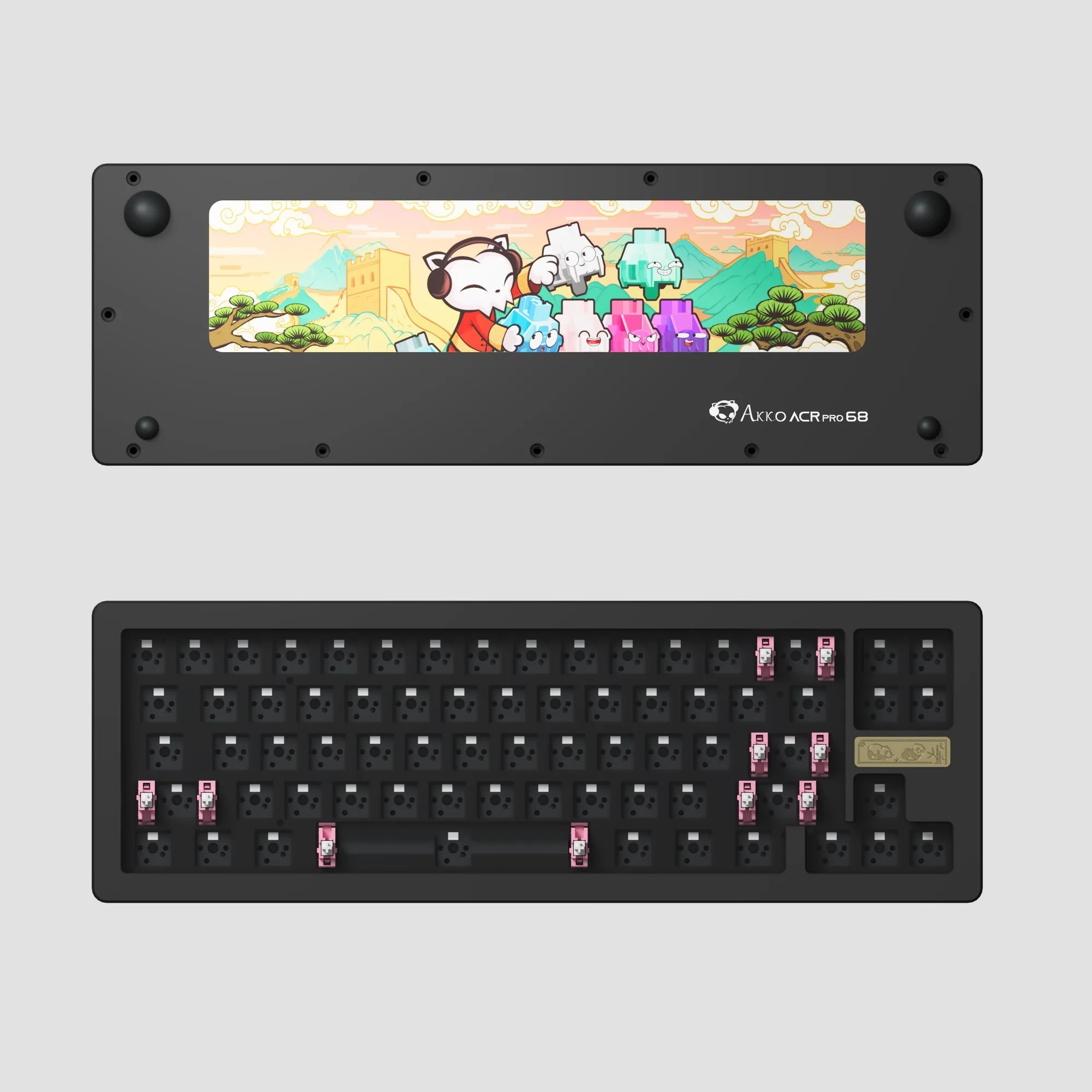 Akko-acr pro 68カスタムキーボードキット,RGBバックライト付き 