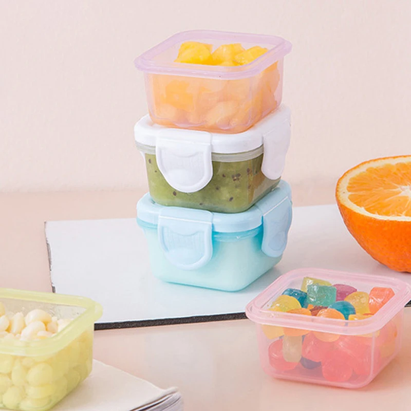 1pc Mini Thickened Sealed Baby Food Storage Container, Home Storage Box,  Jam Divider Box