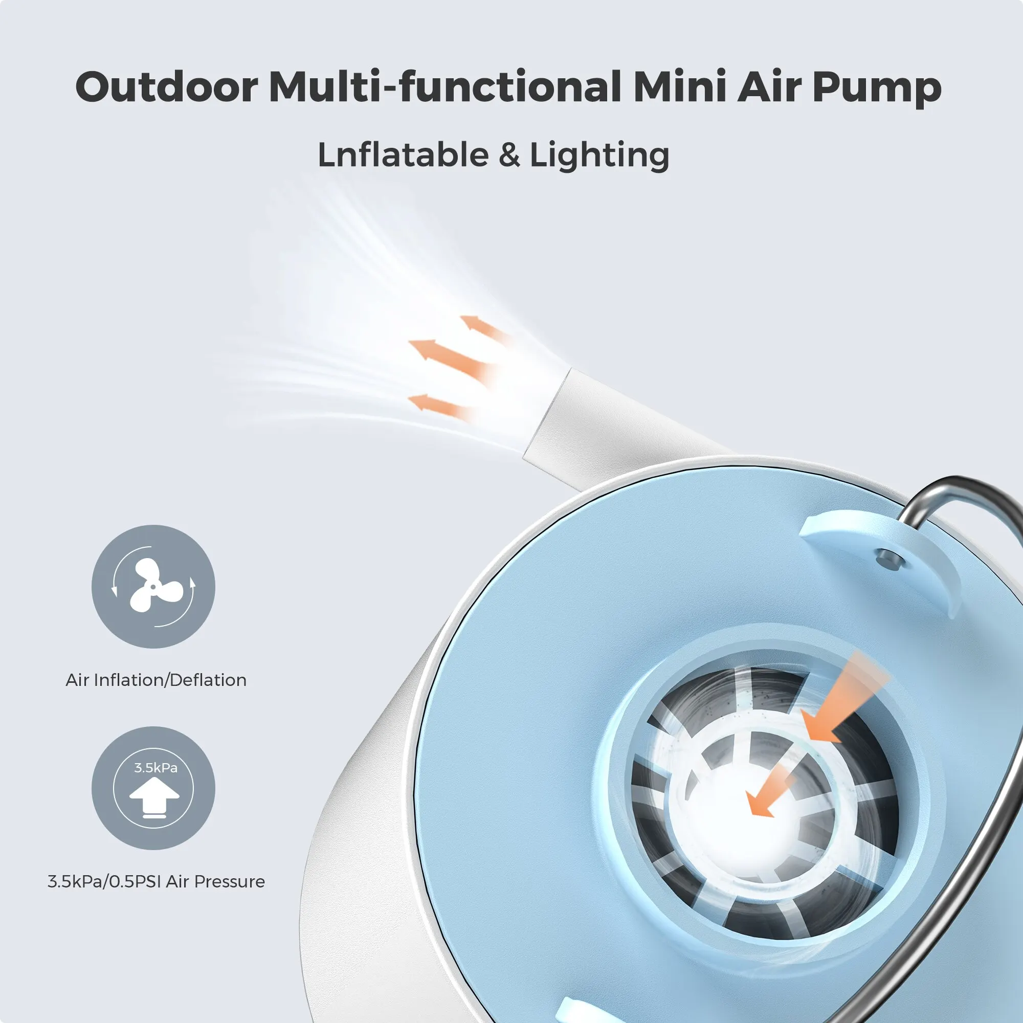  FLEXTAILGEAR Tiny Pump - Bomba de aire portátil de tamaño  ultrapequeño, con batería de 1300 mAh, recargable por USB, para inflar y  desinflar flotadores de piscina y natación, colchones de aire