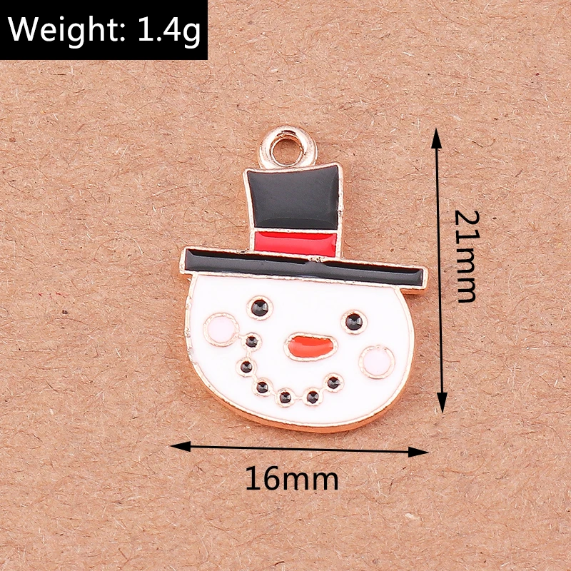 10 stücke 15x26mm Emaille Weihnachts strumpf Charms Anhänger für Schmuck Herstellung Ohrringe Halskette DIY Armband Zubehör liefert – Detail 23