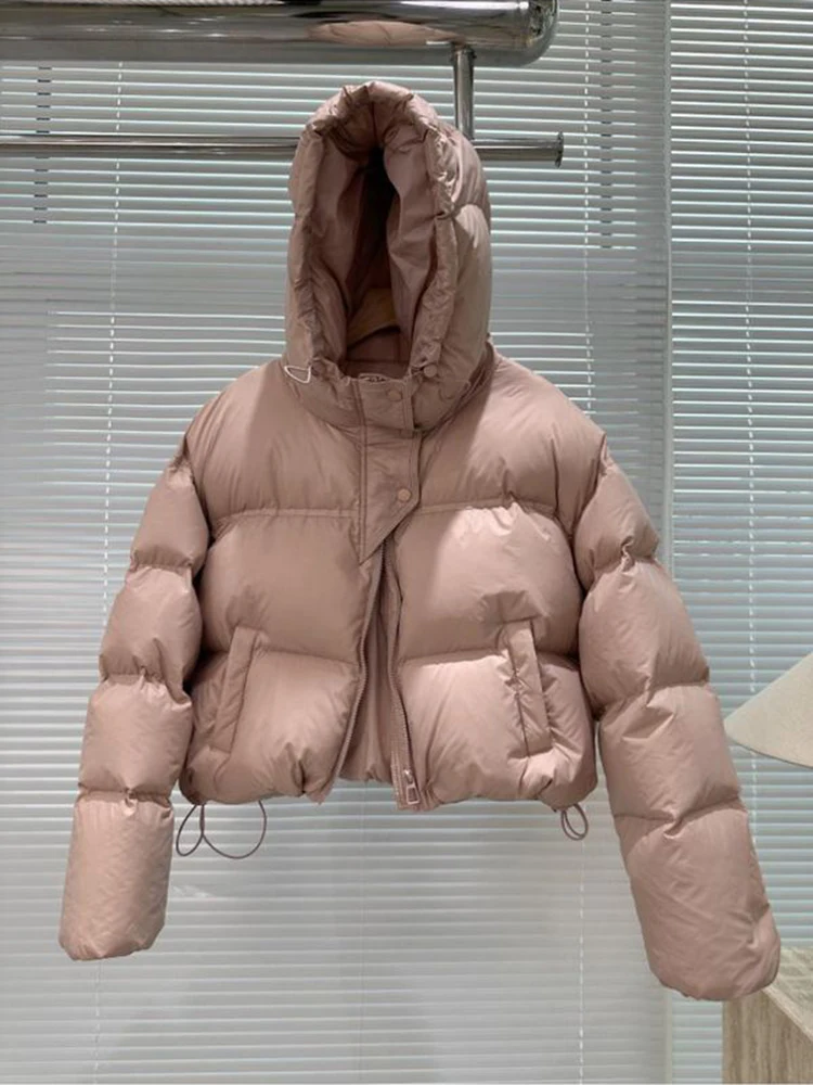 Men Winter Fashion Trendy Parkas Cotton-padded Coats Couple  Thickened Short Padded Jacket Casual Stand Collar Warm Men Jacket