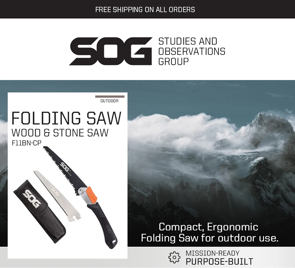 Description Picture 2 of itemSOG Folding Saw Multifunctional Hand Tools Mini Foldable Home Garden Outdoor Camping Hunting Small Survival Multi-tool Wood Saw