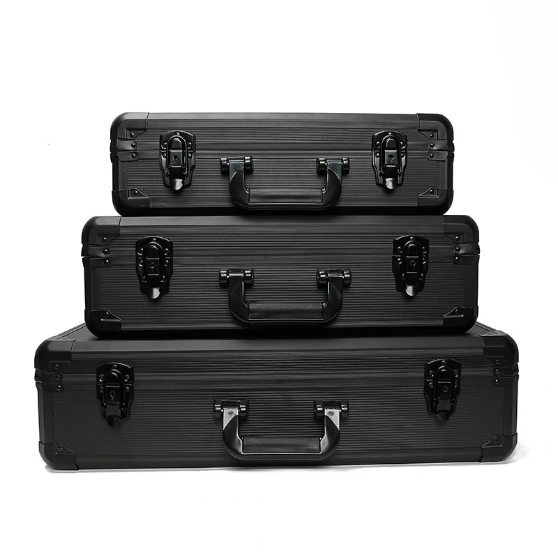 

Aluminum Anti-compression Alloy Storage with Toolbox Portable Case Large Safe Cotton Equipment Shockproof Organizer Box and