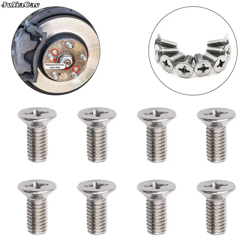 

1Set Stainless Steel Brake Disc Rotor Screws 93600-06014-0H Compatible With Honda Acura Retaining Screws for Front and Rear