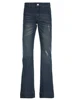 Weekeep Streetwear Low Rise Flared Jeans y2k Vintage Slim-fitting All-match Blue Denim Pants 2000s Casual Women's Jeans Harajuku 4