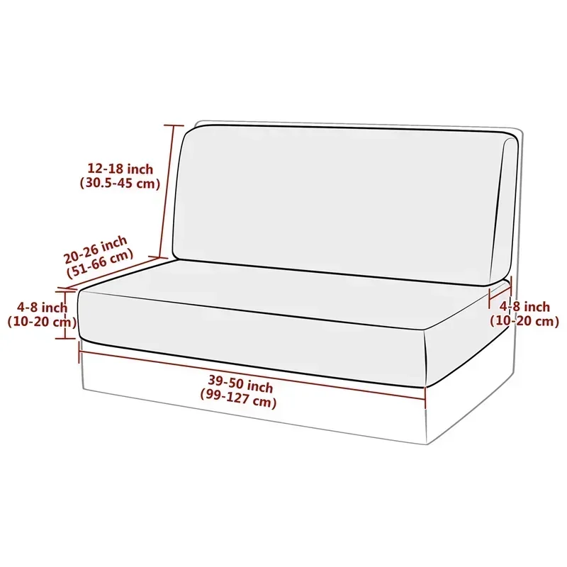 2pcs/set Jacquard RV Dinette Cushions Covers Stretch Camper Sofa Seat Covers Adjustable Dining Seat Covers Bench Backrest Decor 2