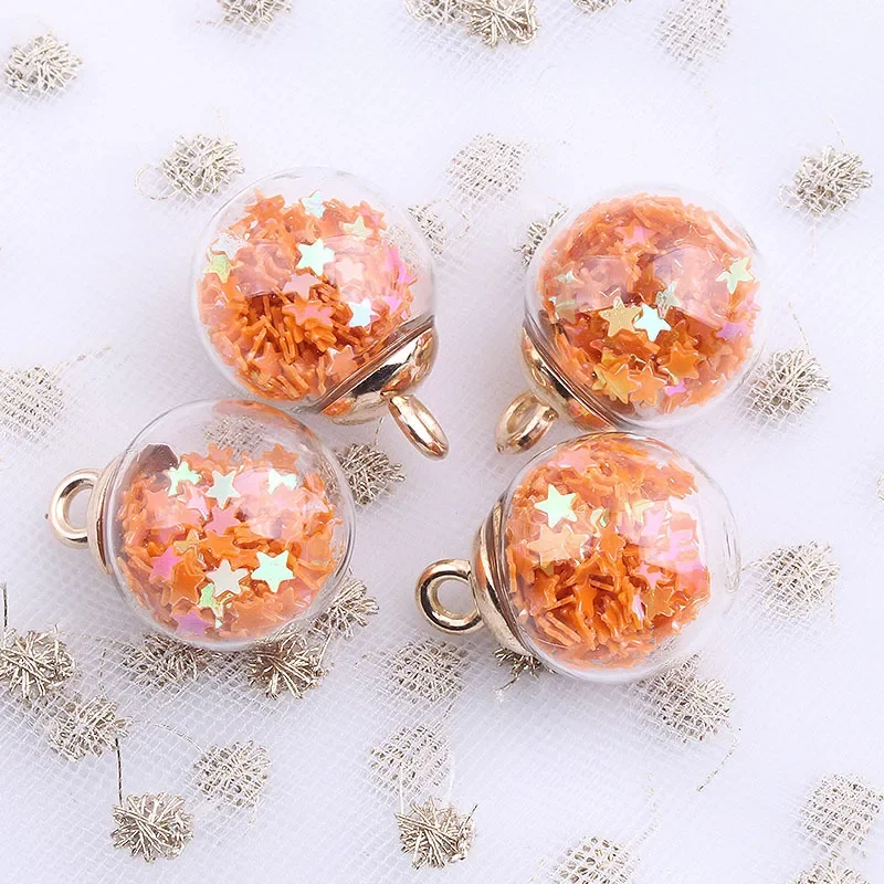 10/20 piezas de bolas de cristal transparente con cuentas de vidrio para colgar en forma de estrella transparente para fiesta 2024, decoración navideña hecha a mano