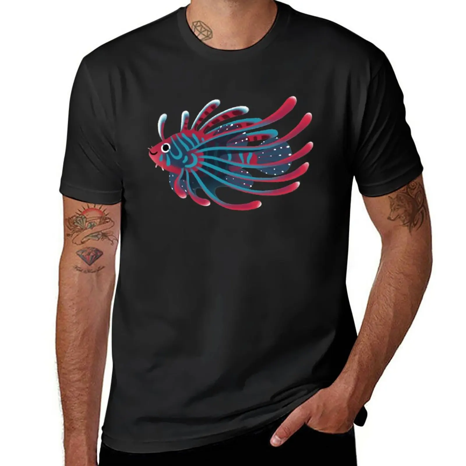 

New Lionfish T-Shirt summer top plus size tops sweat shirts, men