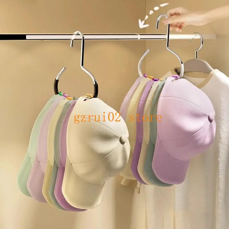 w89b 다기능 행거 모자 스카프 벨트를위한 주최자 모자 묶음 모자