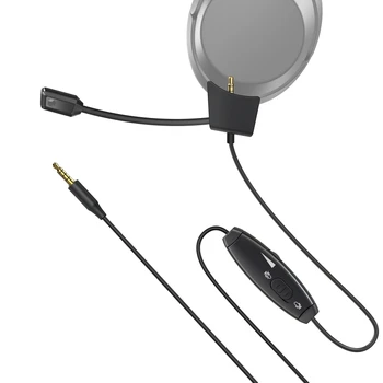소니 WH-1000XM4/1000XM3 헤드셋 용 볼륨 컨트롤이있는 게임용 붐 마이크 범용 3.5mm 소음 차단 마이크