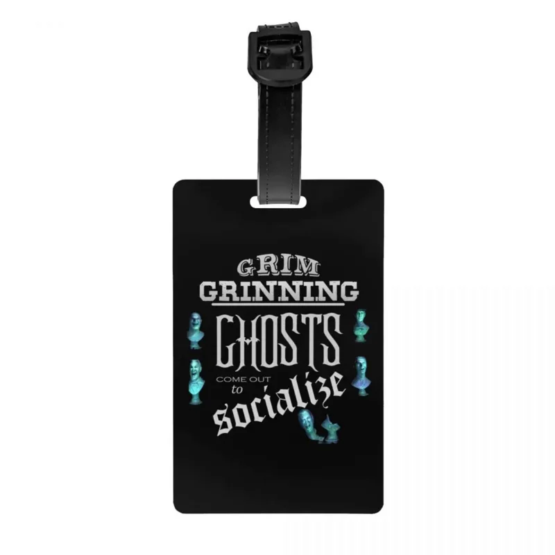 

Хэллоуин Grim Grinning Ghost багажная бирка для чемоданов забавные Жетоны для багажа с привидениями Обложка для личной безопасности идентификационная этикетка