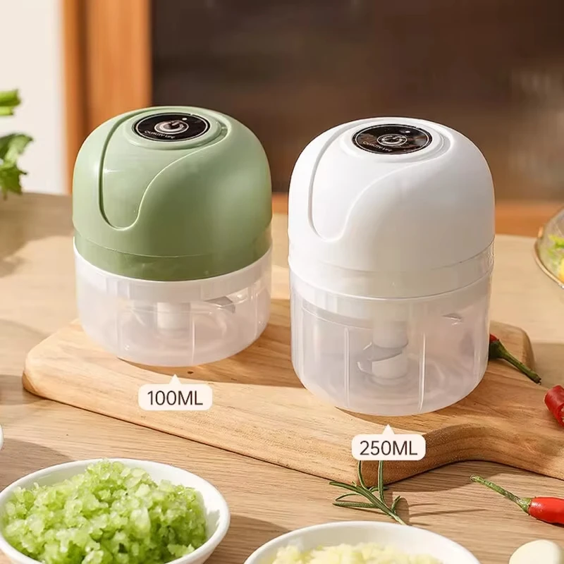 1 electric meat grinder, garlic puree machine, mini 250ML ginger chili chopper, onion grinder, kitchen food mixer 6