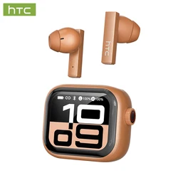 Ultra HD Screen Wireless Earphones with AI Translator and Noise Reduction Mic (NEW orange)