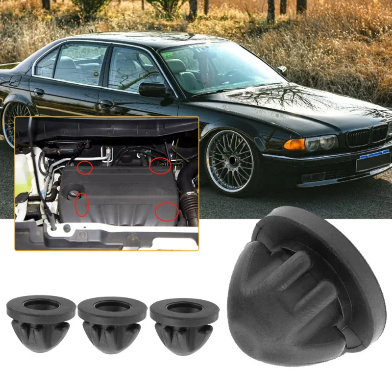 4x Car Engine Cover Rubber Mount Grommets Bush Bump Stop 11127614138