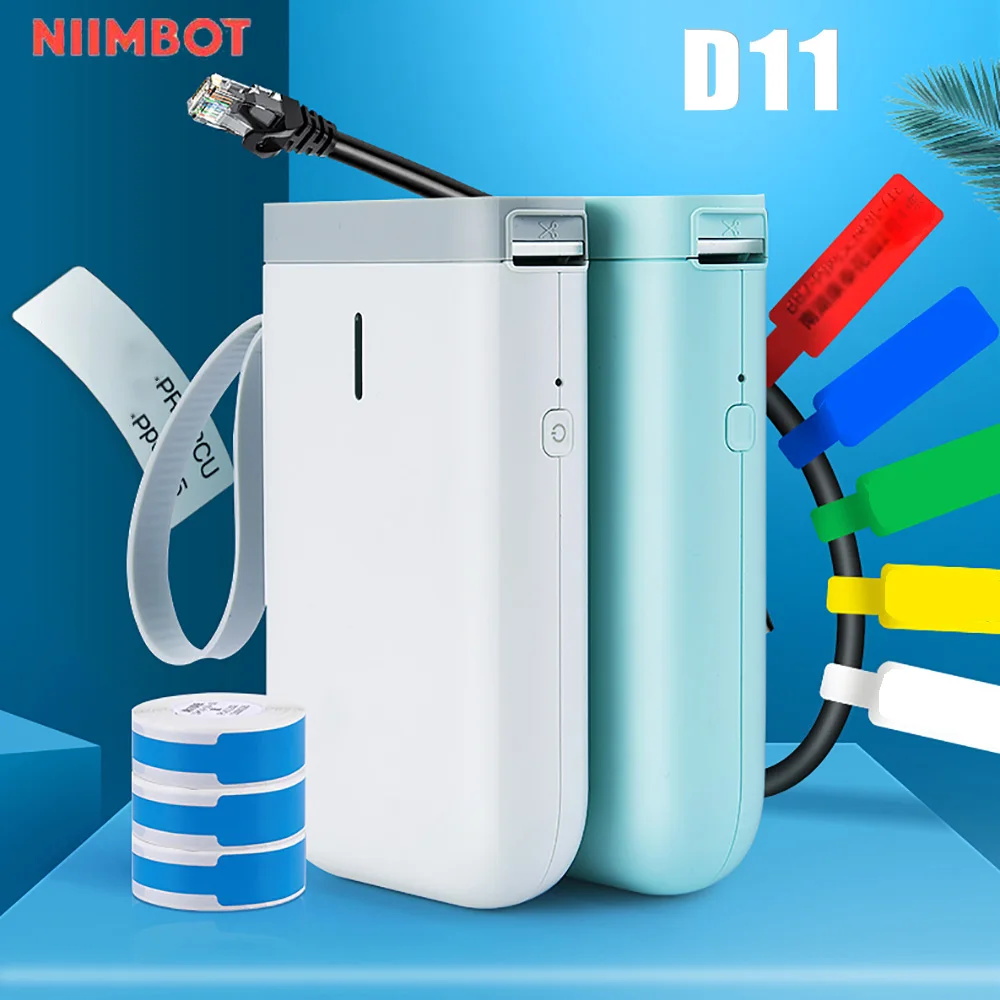 

HMTX x Niimbot D11 Wireless Label Printers Thermal Label Maker Tape Sticker Colorful Label Machine Printers Paper Tearproof