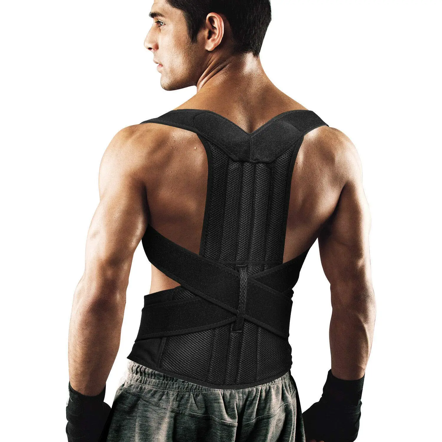 

Bokeds Back Brace Posture Corrector Belt Clavicle Lumbar Support Stop Slouching and Hunching Adjustable Back Pain Relief Unisex