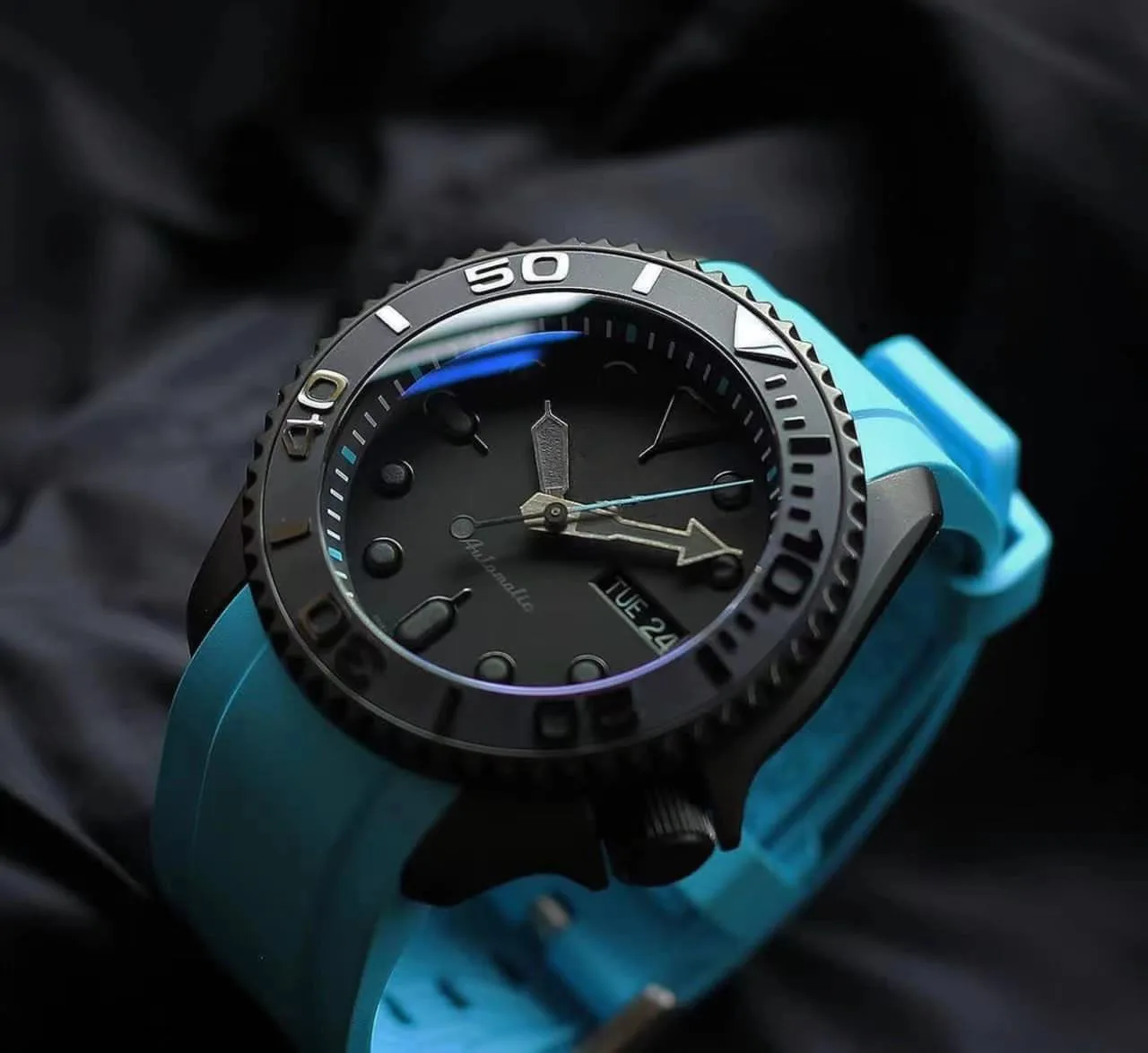 Men's Mechanical Watch NH35 Automatic Movement SKX007 Sapphire Case