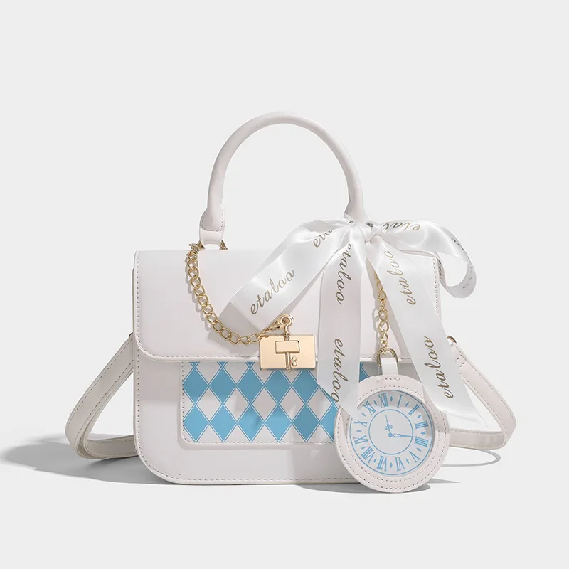 Fashion anime shoulder bag lightweight acrylic brooch display stand JK fashion daily use and collection