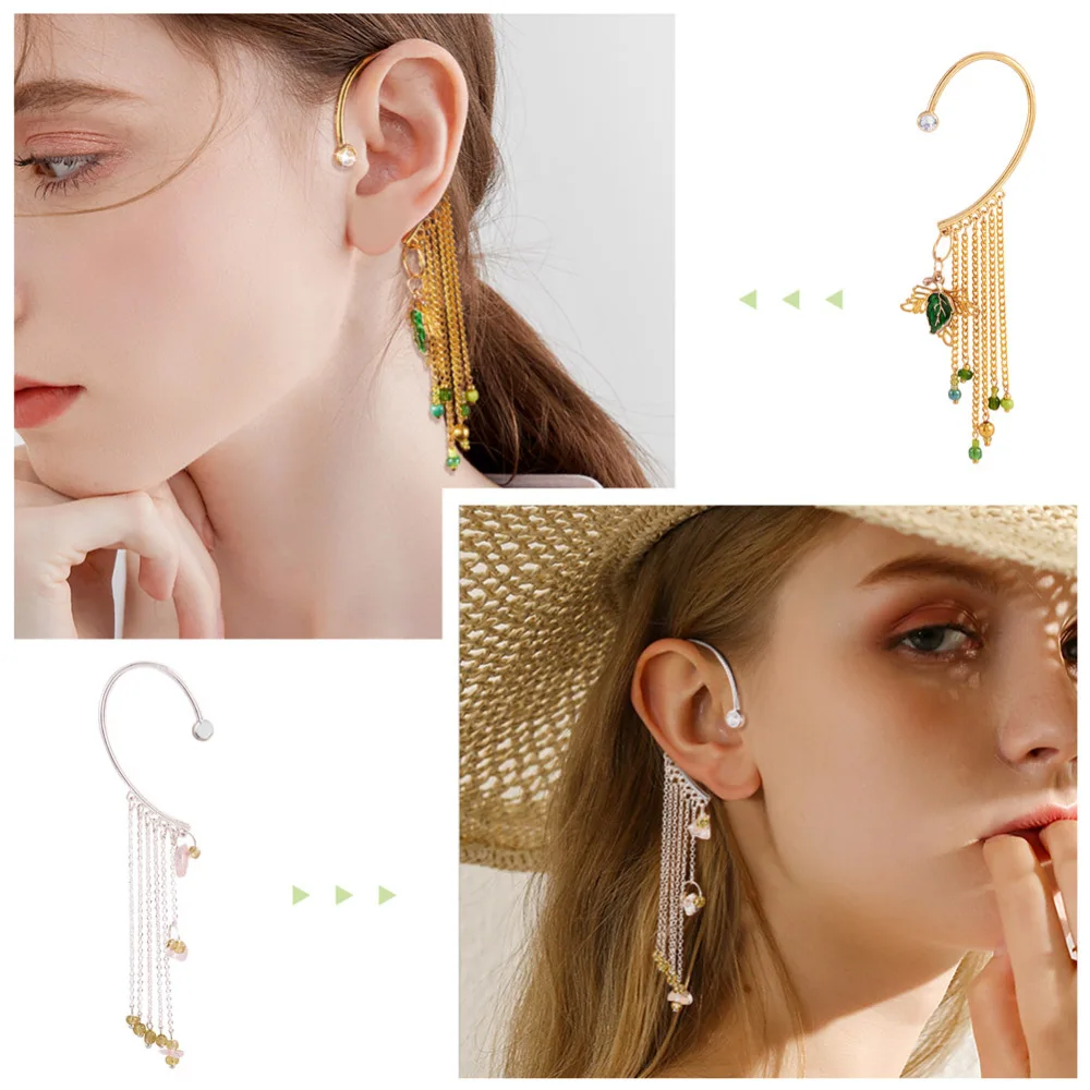 49pcs/Box Alloy Cuff Earring Accessories Findings Non Piercing Earring with 7 Loop for Creative DIY Earring jewelry making Decor
