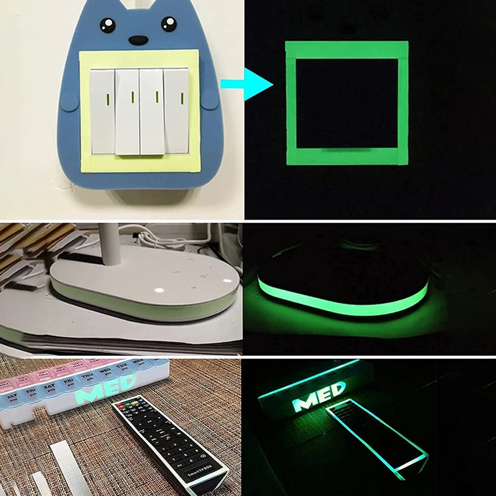 Luminous Fluorescent Night Self-adhesive Glow In The Dark Sticker Tape Safety Security Home Decoration Warning Adhesive Tape