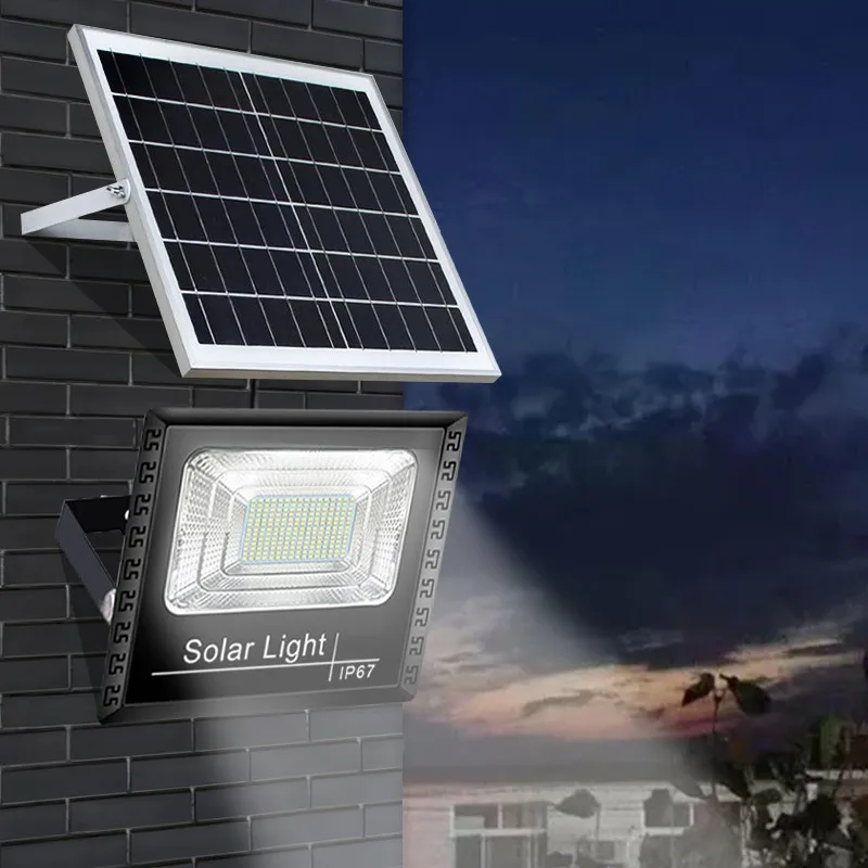 

Solar Wall Light 25W 50W 100W 200W Outdoor Floodlight for Garden Path Street IP65 Waterproof Solar Security Light