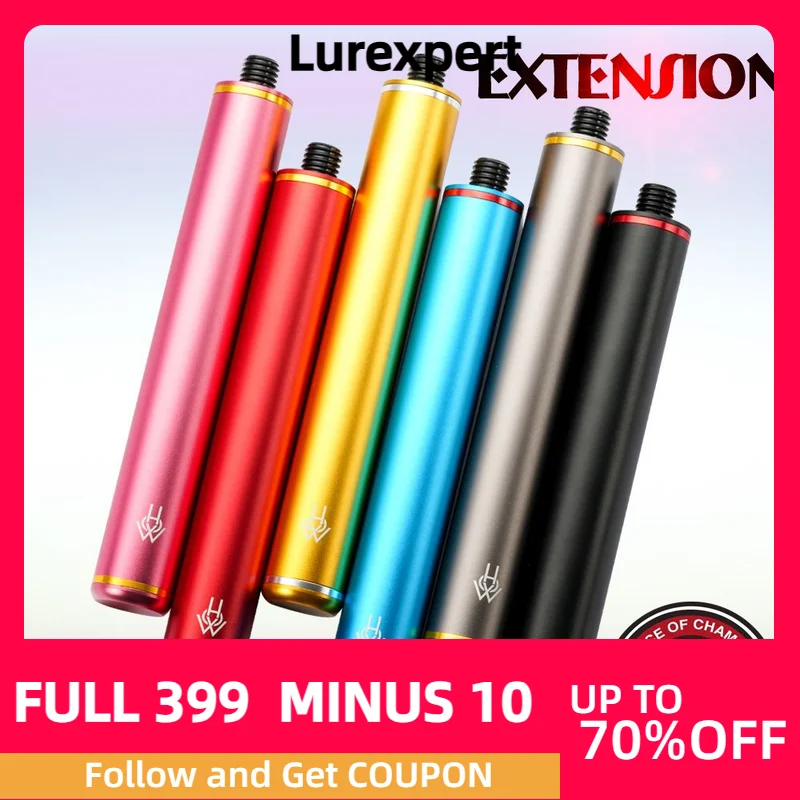 

HOW Pool Cue Extension Ultralight Aluminum Alloy Convenient Extended Extension 6 Colors Pool/Carom Cue Billiards Accessories