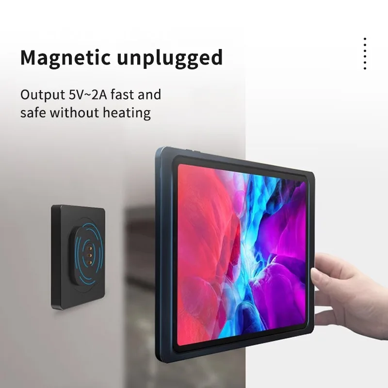 Magnetic wall charger mounting accessories Ipad tablet magnetic bracket 86 bottom box magnetic charging wall charging 4